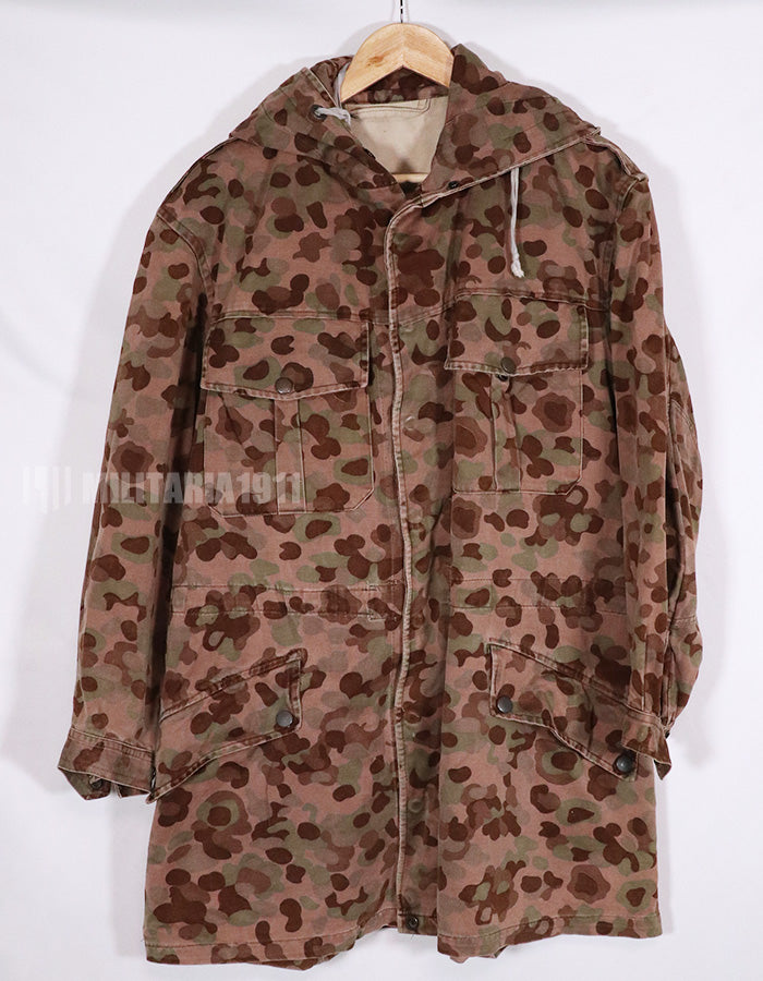 Real 1960s-1970s Austrian Army Camouflage Parka, used.