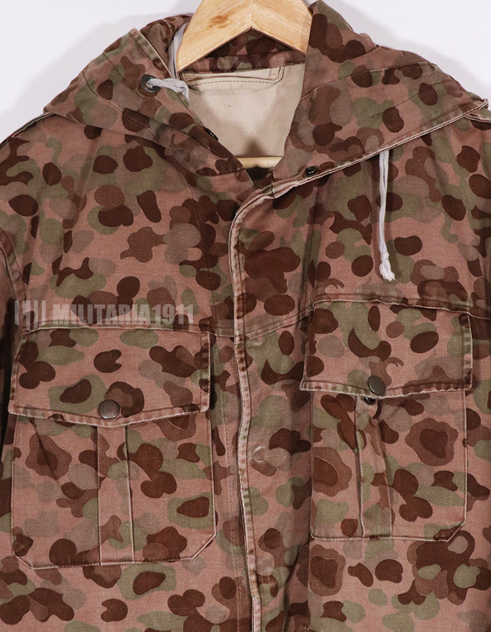 Real 1960s-1970s Austrian Army Camouflage Parka, used.