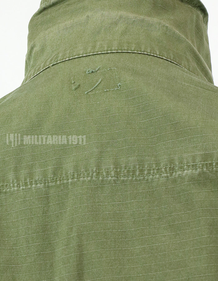 Original Late model ripstop fabric jungle fatigues, estimated circa 1969-1970 lot, no size/contract tag