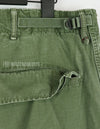 Original late model jungle fatigues pants, ripstop fabric, made in 1969, used, modified.