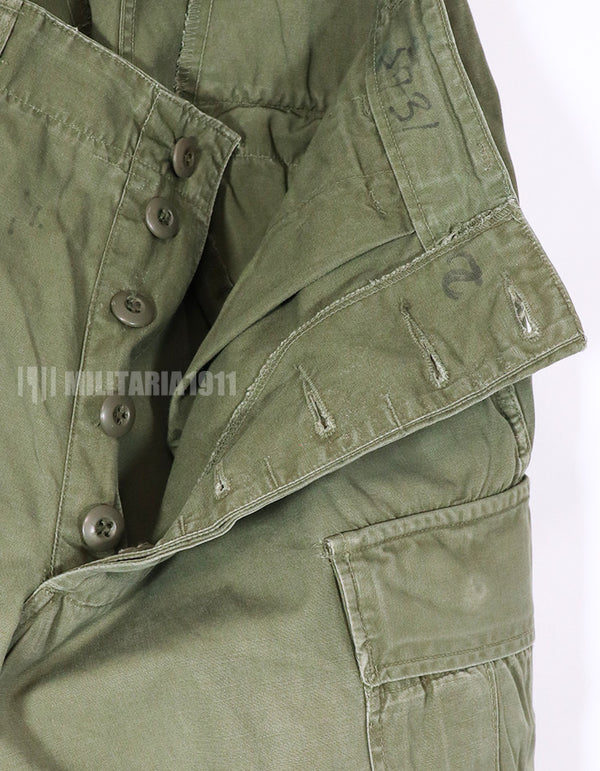 Real Jungle Fatigue pants, 2nd model, non ripstop fabric, used.