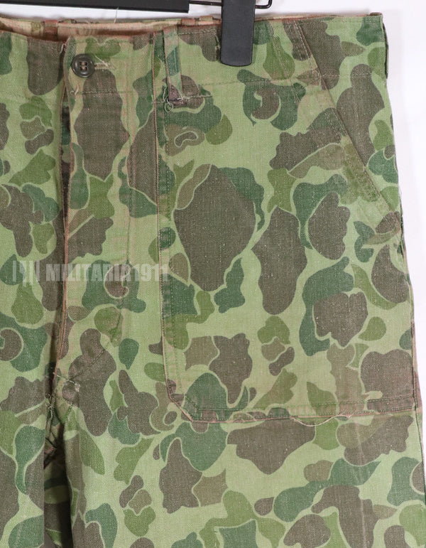 Real Frogskin Camouflage Dag Hunter Camouflage Pants with ERDL Fabric Modified Pockets Reversible