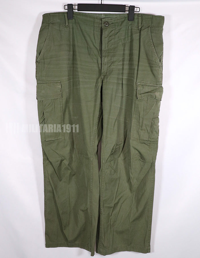 Real 1969 4th Model Jungle Fatigue Pants, size L-R, used.