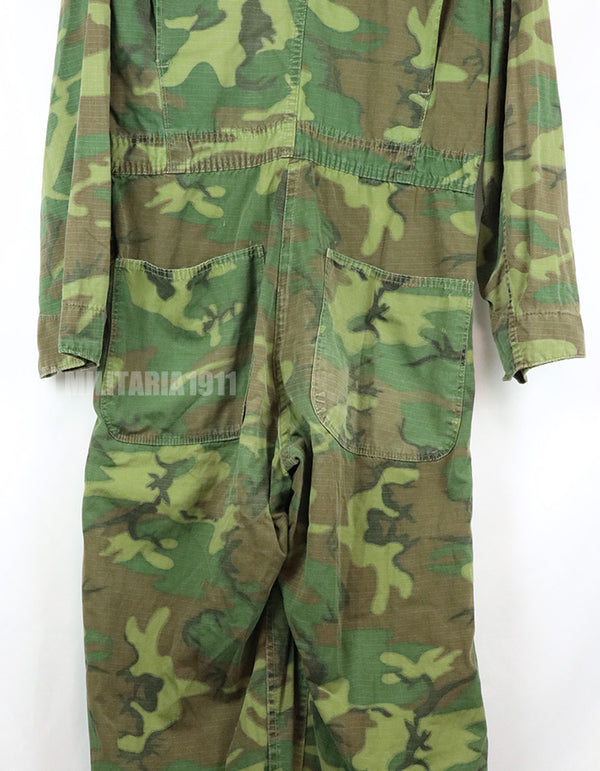 Replica made by original ERDL fabric, coveralls, hunting civilian clothing, used.